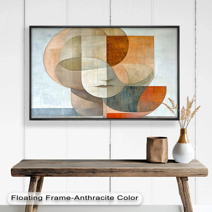 Geometric Face Portrait – Modern Abstract Oil Painting - MyPhotoStation