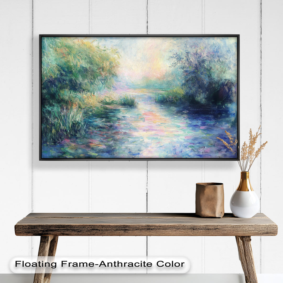 Whispering Riverbank at Dusk – Impressionist Landscape Oil Painting