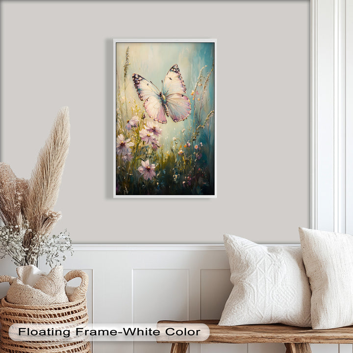 Butterfly Among Wildflowers – Animal Oil Painting