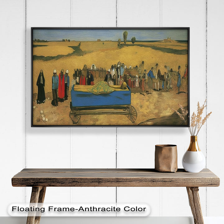 The Funeral Procession – Symbolic Historic Oil Painting