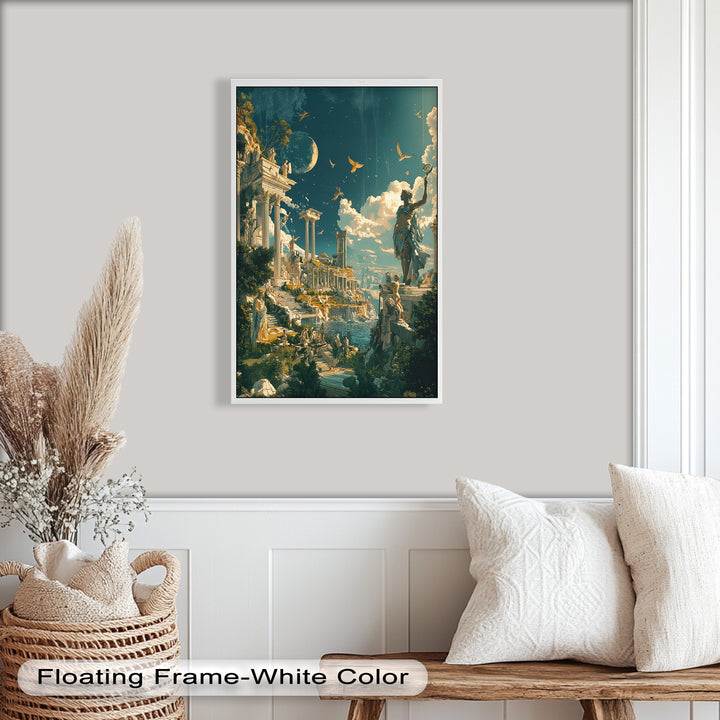 Majestic Temple of the Gods - Mythology Oil Painting