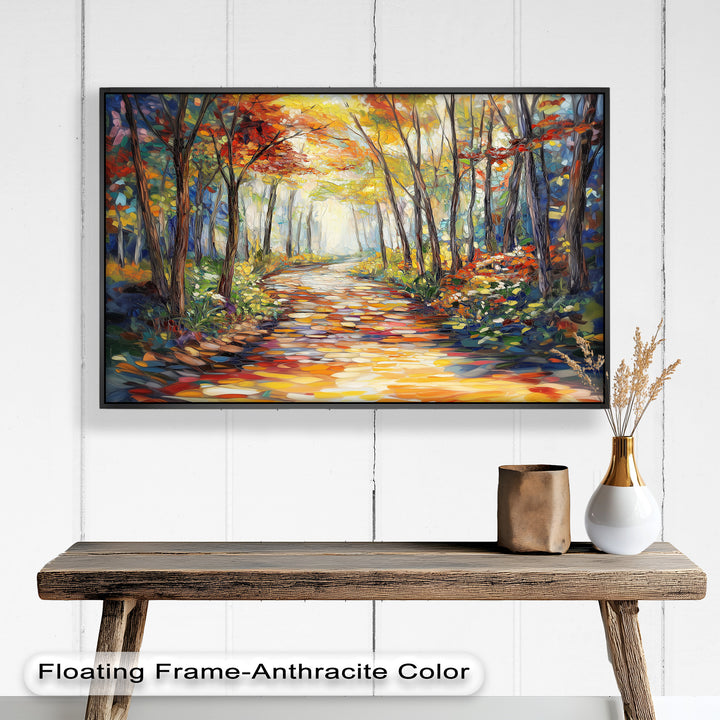 Forest Road to Somewhere – Expressive Oil Painting
