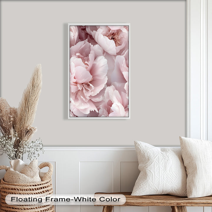 Blushing Petal Bloom – Soft Pink Peony Flower Oil Painting