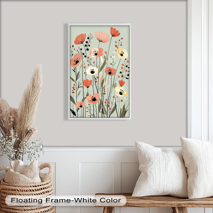 Wild Meadow Whispers – Boho Blumen Ölgemälde
