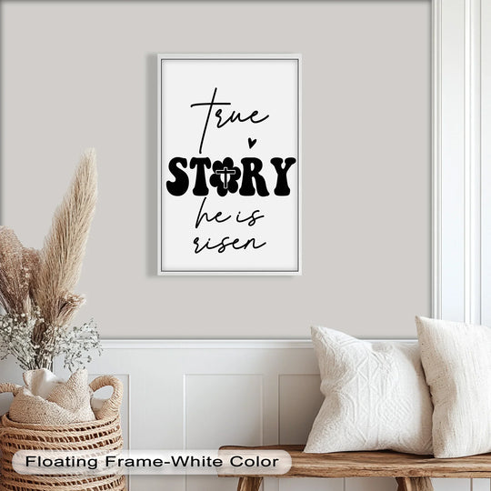 With a warm color temperature, the 'True Story – He Is Risen' oil painting features a faith-inspired Christian message ideal for enriching your oil painting home decor.