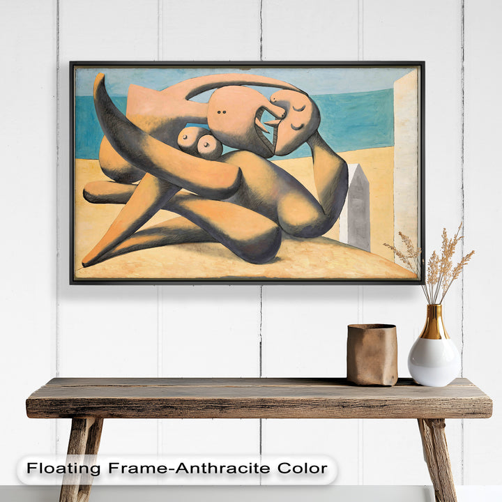 Lovers by the Sea – Abstract Embrace Picasso Oil Painting
