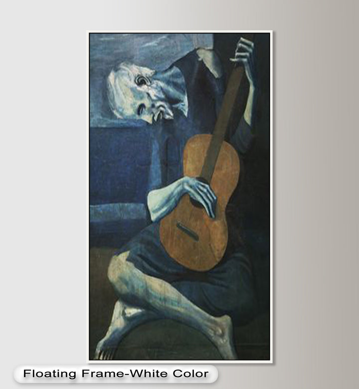 The Old Guitarist – Blue Period Melancholy Oil Painting