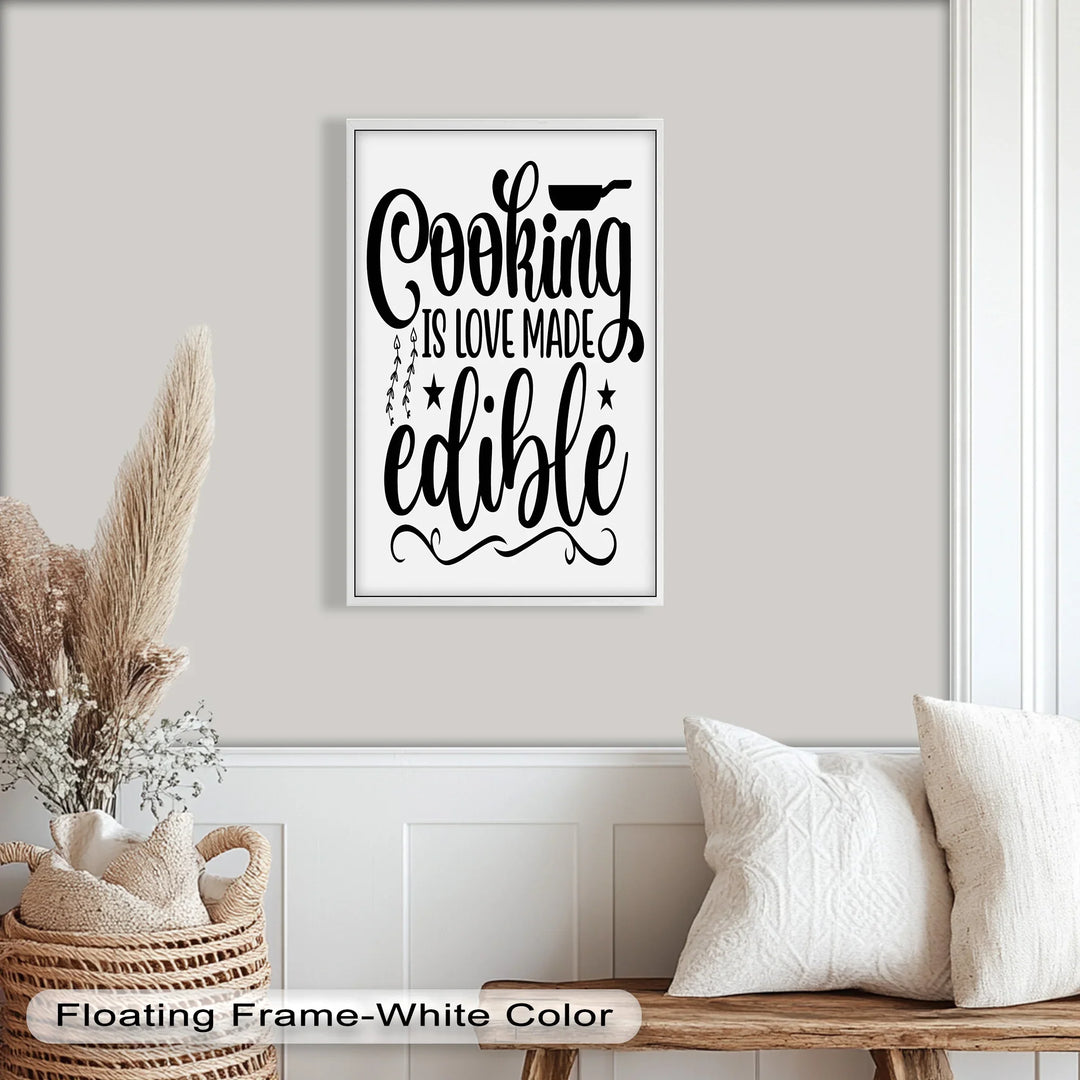 Cooking Is Love Made Edible – Framed Oil Painting - MyPhotoStation