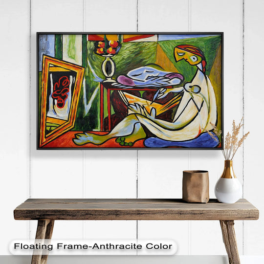 Crafted as an oil painting reproduction print, this fine art shows high-quality paint strokes bringing to life Picasso's 'Artist and the Dream' with stunning color and texture.