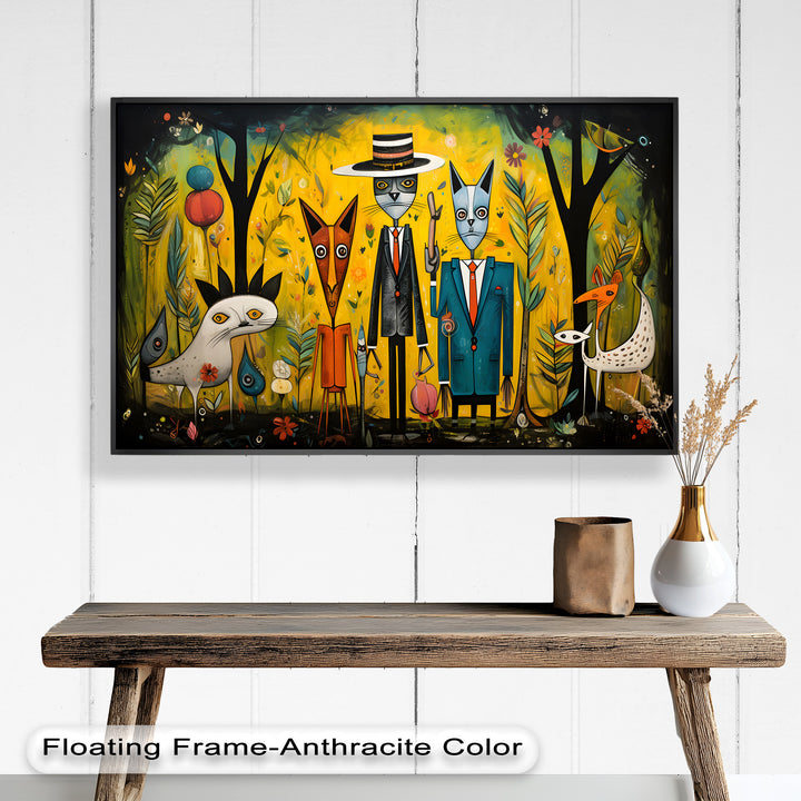 The Dandy Forest – Surreal Animal Portraits in Suits Picasso Oil Painting