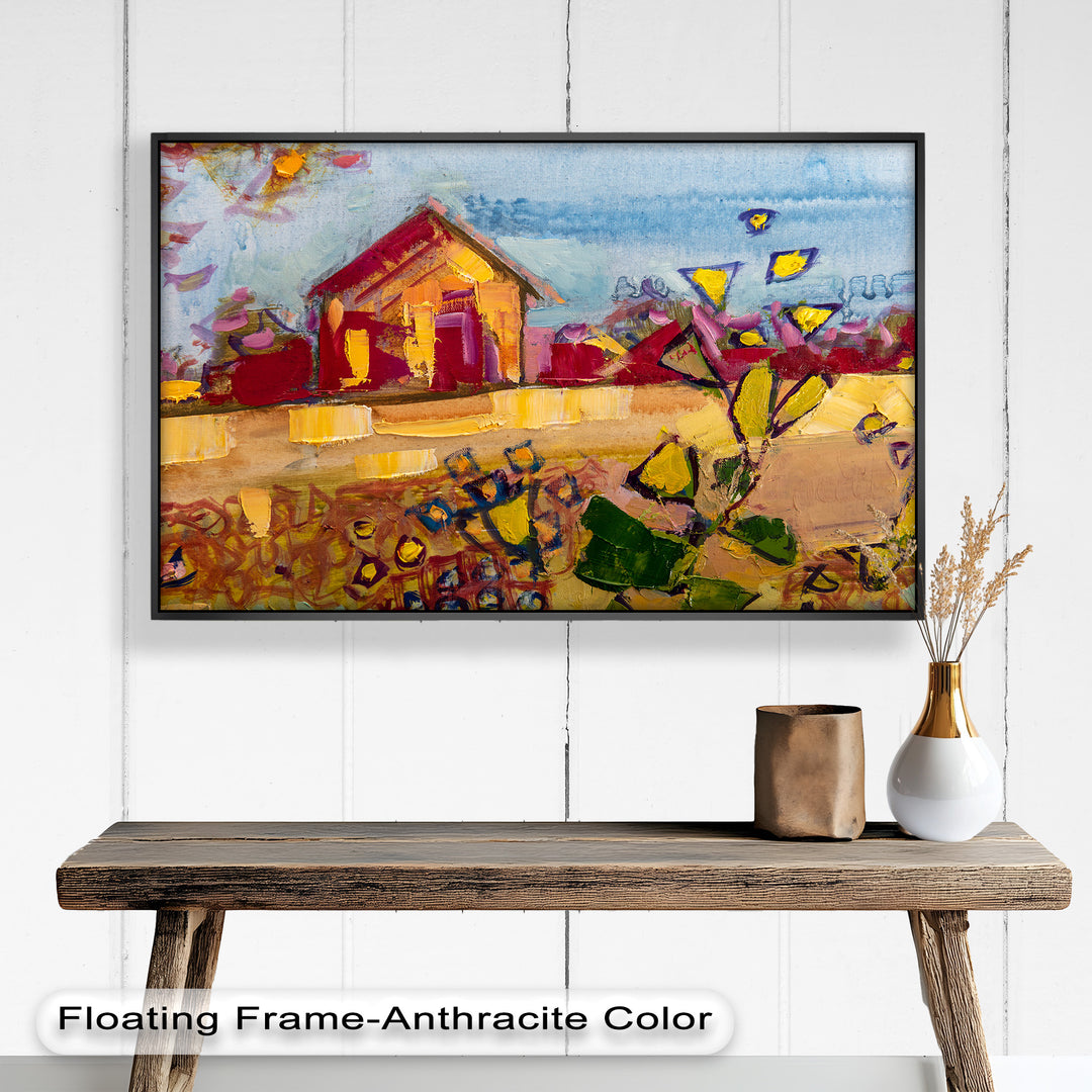 Sunlit Homestead – Expressive Impressionist Oil Painting