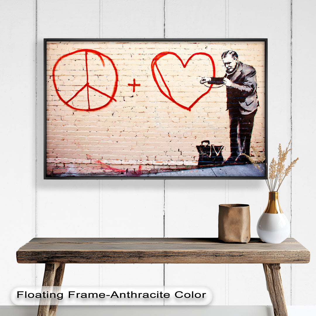 Peace + Love Equation – Banksy Oil Painting