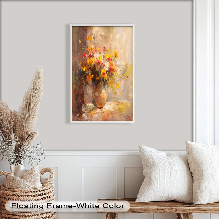 Sunlit Harmony – Vibrant Wildflower Still Life Flower Oil Painting