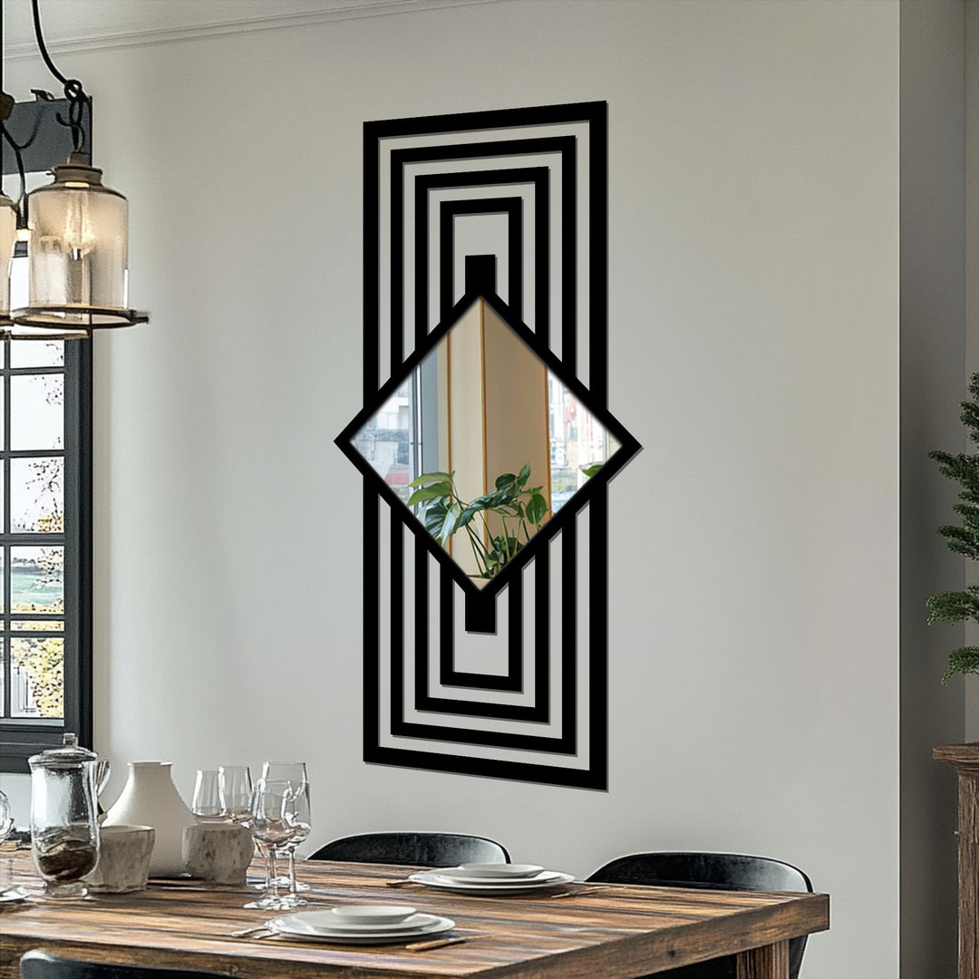 Décoration ronde à motif grec Miroir Mural–Décoration murale miroir classique moderne