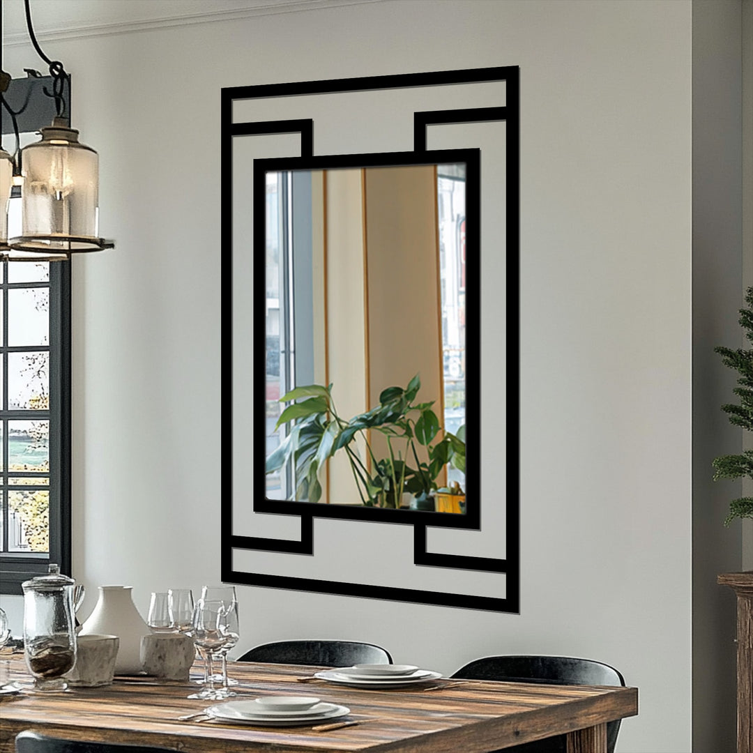 metal wall art mirror vertical