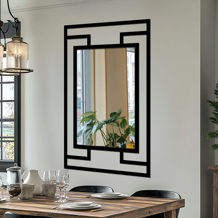 metal wall art mirror vertical
