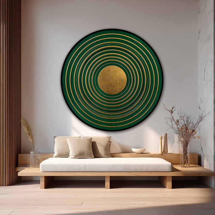 modern emerald abstract wall art