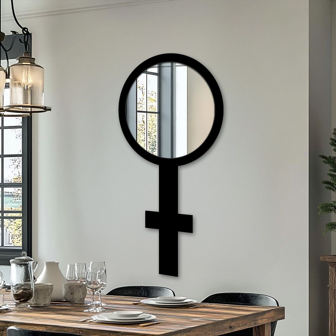 Featuring its striking black edge, this symbolic floor mirror showcases a bold design that provides a unique touch to your mirror for wall decor.