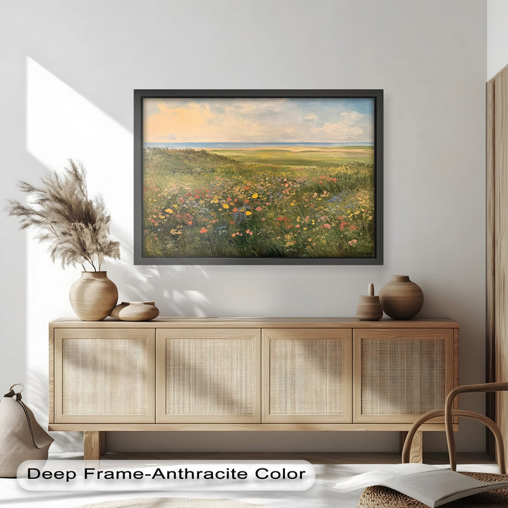 Seaside Meadow View – Landscape Oil Painting