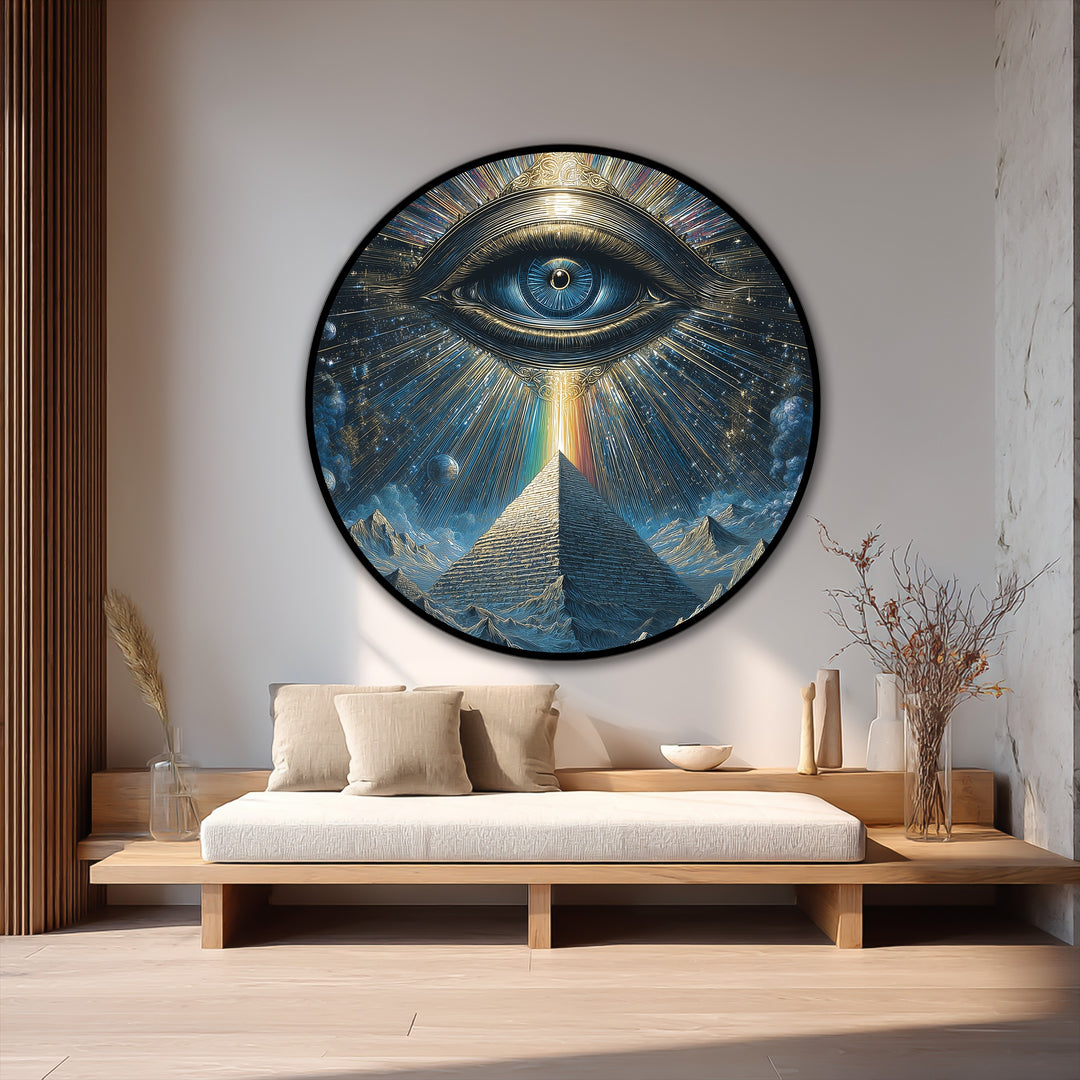Visión Celestial – Ojo Pirámide Mística Cuadro al óleo