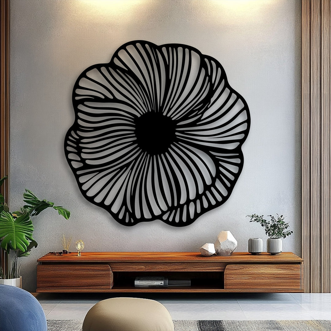 Abstract Floral Metal Wall Art – Modern Organic Wall Decor