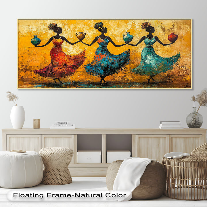 A celebration of dance and heritage, this painting fuses motion, strength, and style in a beautifully expressive composition.