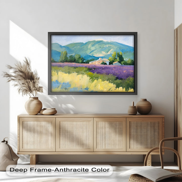 Lavender Fields in Provence – Impressionist Landscape Oil Painting