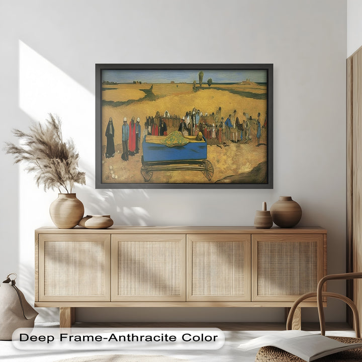 The Funeral Procession – Symbolic Historic Oil Painting