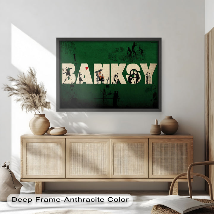Urban Icons Collide – Banksy Tribute Oil Painting