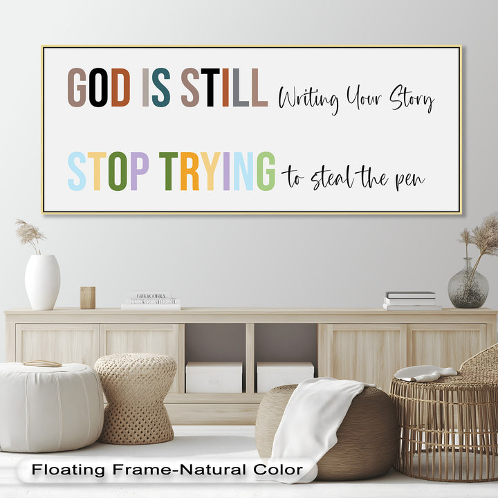 God Is Still Writing – Christian Oil Painting