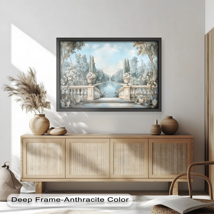 Tranquil Garden Terrace – Landscape Oil Painting