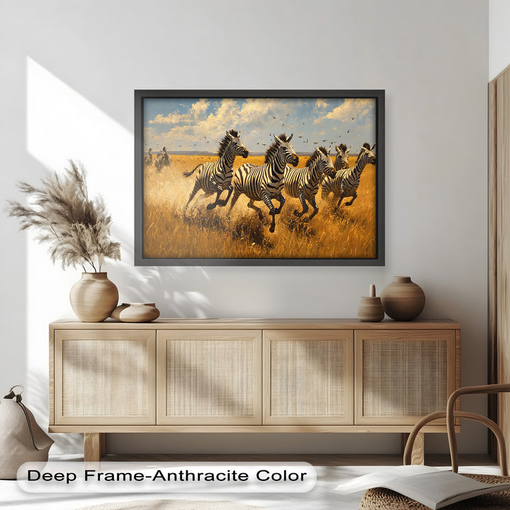 Running Wild – Zebra Oil Painting