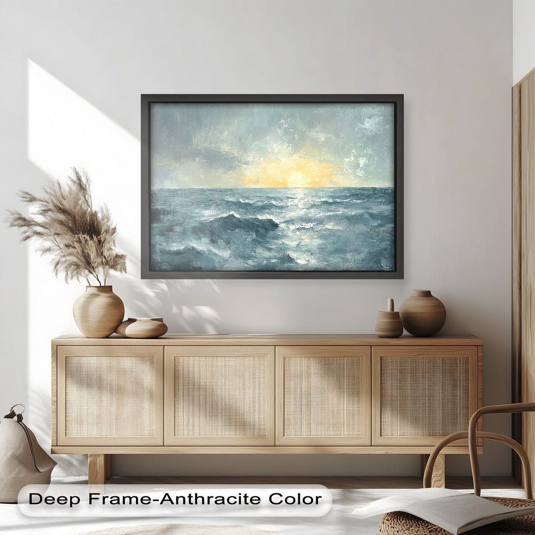 Sunrise Ocean View Decor - Seascape Oil Painting
