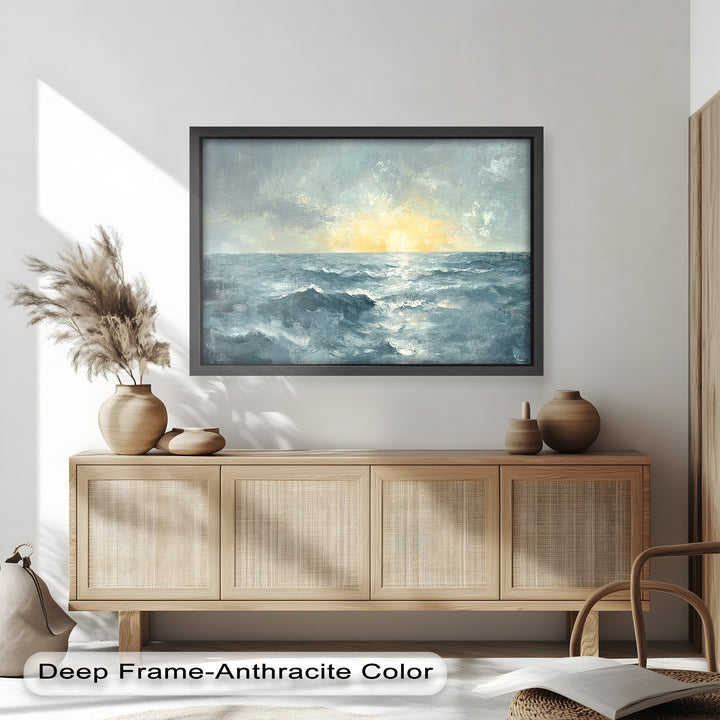 Sunrise Ocean View Decor - Seascape Oil Painting