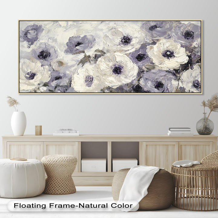 Cream and Lilac Petals - Flower Oil Painting
