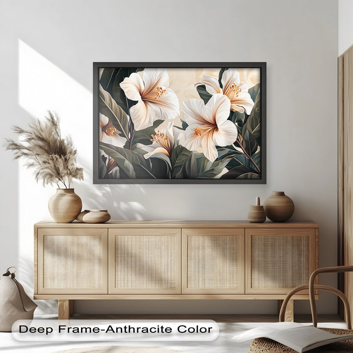 White Hibiscus – Botanical Oil Painting