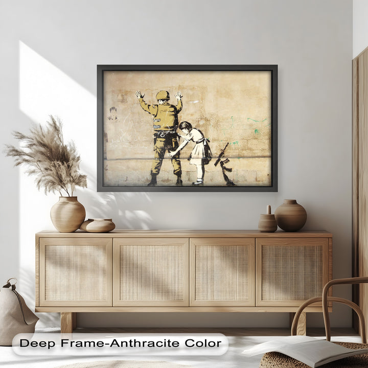 Innocence in Control – Banksy Oil Painting