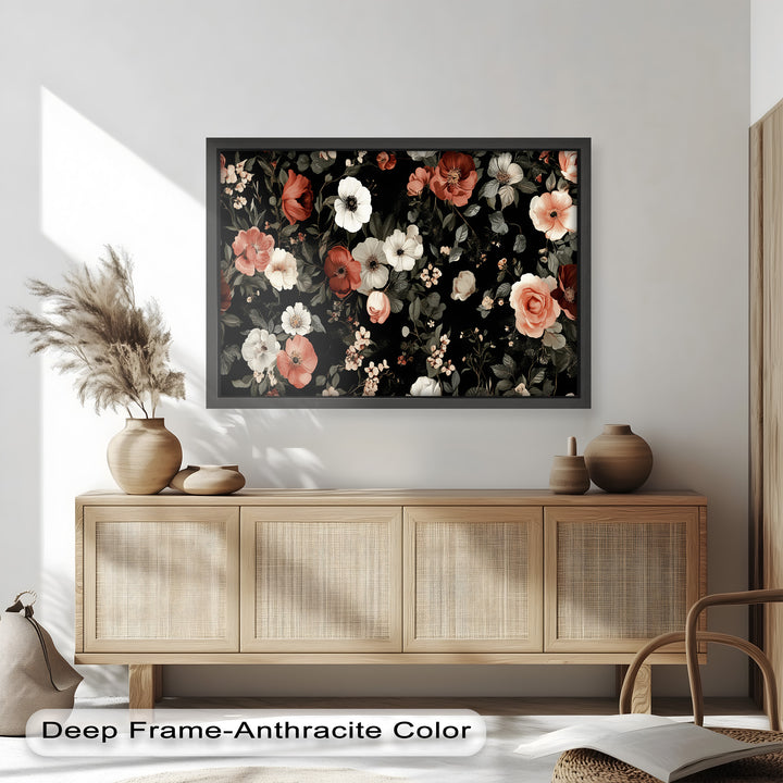 Vintage Garden Blooms Wall Art – Floral Oil Painting