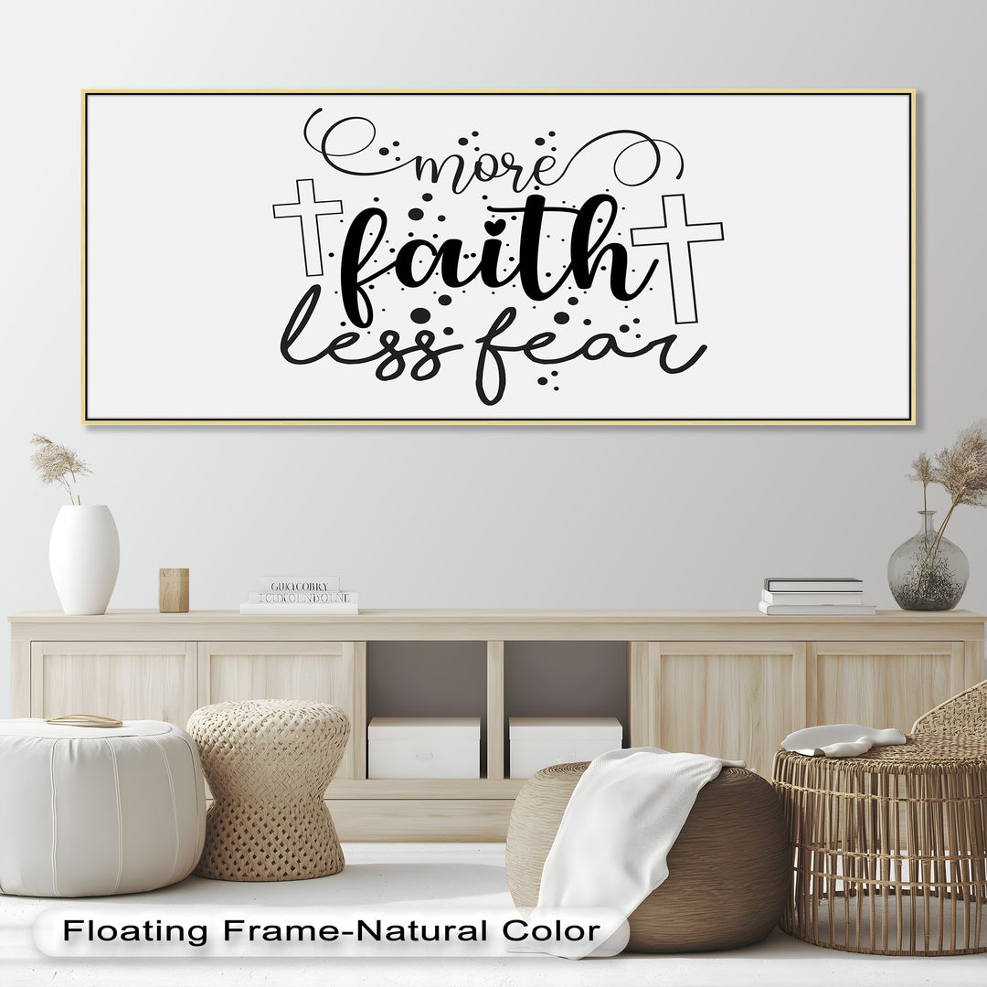 More Faith Less Fear – Christian Bible Oil Painting