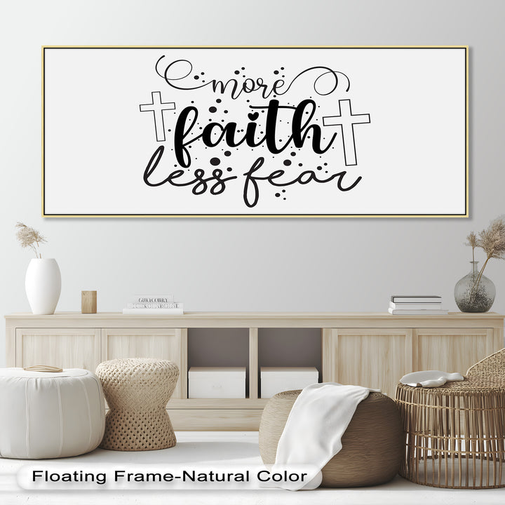 More Faith Less Fear – Christian Bible Oil Painting