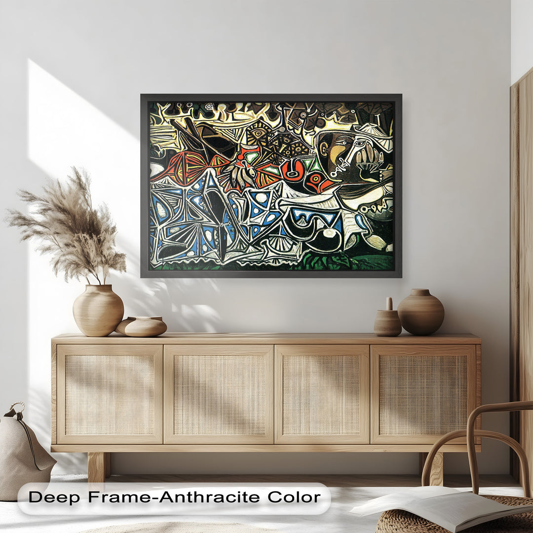 Picasso Krieg und Frieden – Symbolisches abstraktes Ölgemälde