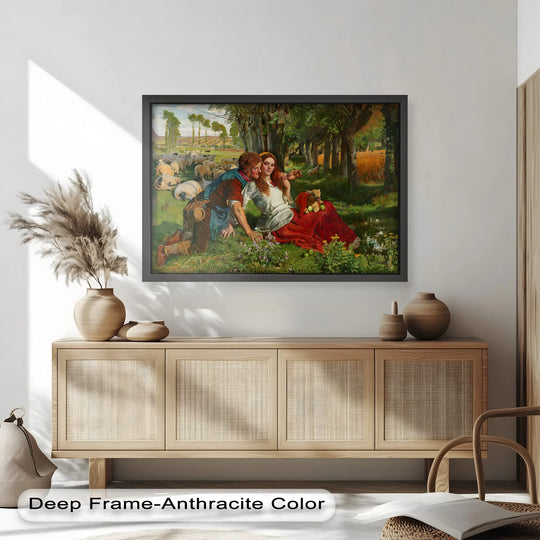 Pastoral Lovers in Countryside - Historic Oil Painting - MyPhotoStation