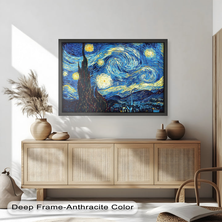 The Starry Night by Vincent van Gogh – Post-Impressionist Oil Painting