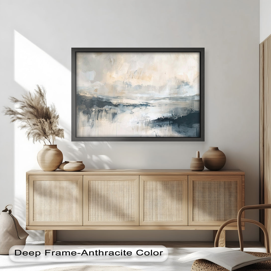 Abstract Landscape Reflection – Modern Serenity Oil Painting