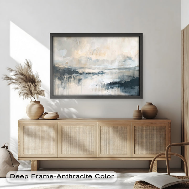 Abstract Landscape Reflection – Modern Serenity Oil Painting