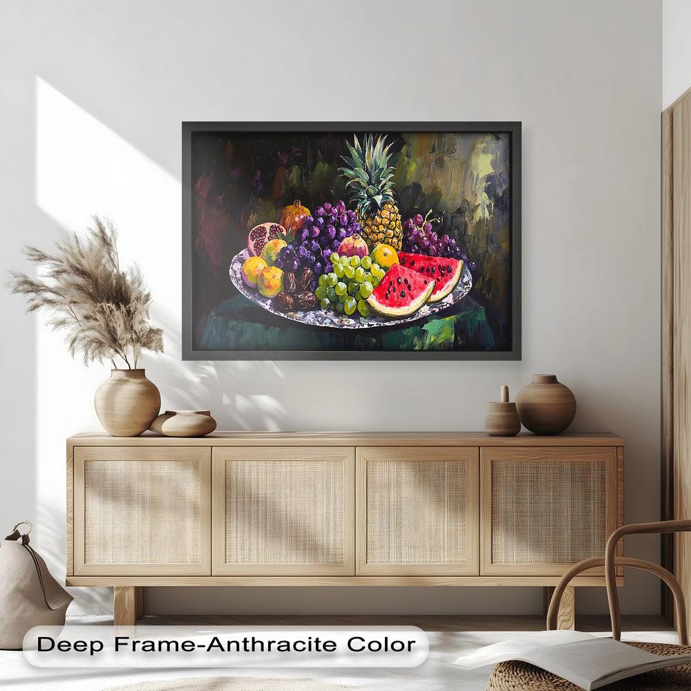 With warm tones and delicate details, this oil painting on wood evokes a cozy and inviting atmosphere, perfect for vintage kitchen or dining decor.
