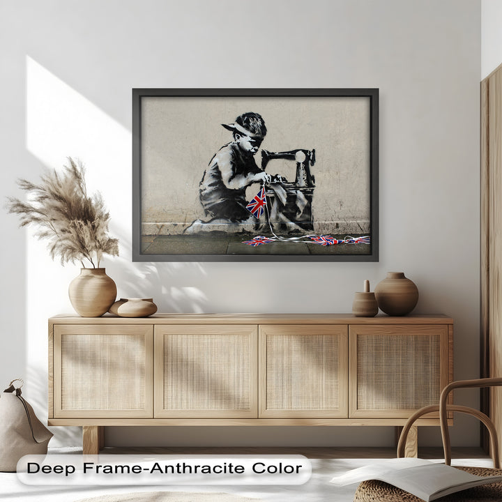 Stitched Allegiance – Banksy Oil Painting