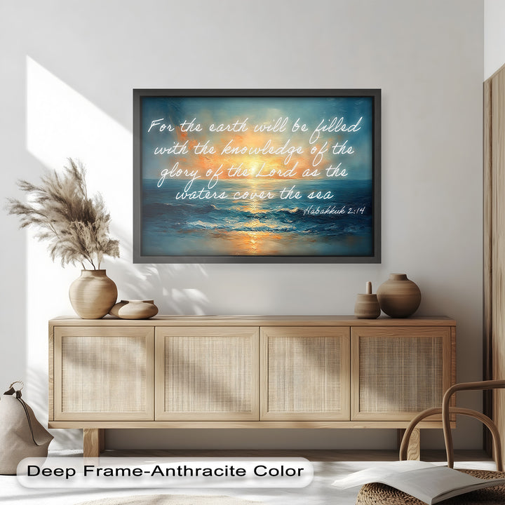 Serene sunrise over the ocean – luminous coastal artwork.
