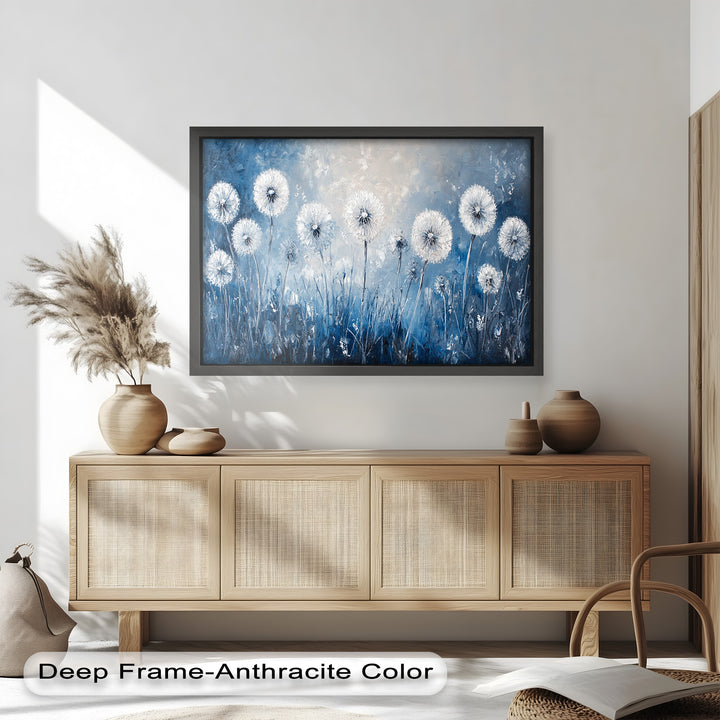 Dreamy Dandelion Field Wall Art – Floral Oil Painting