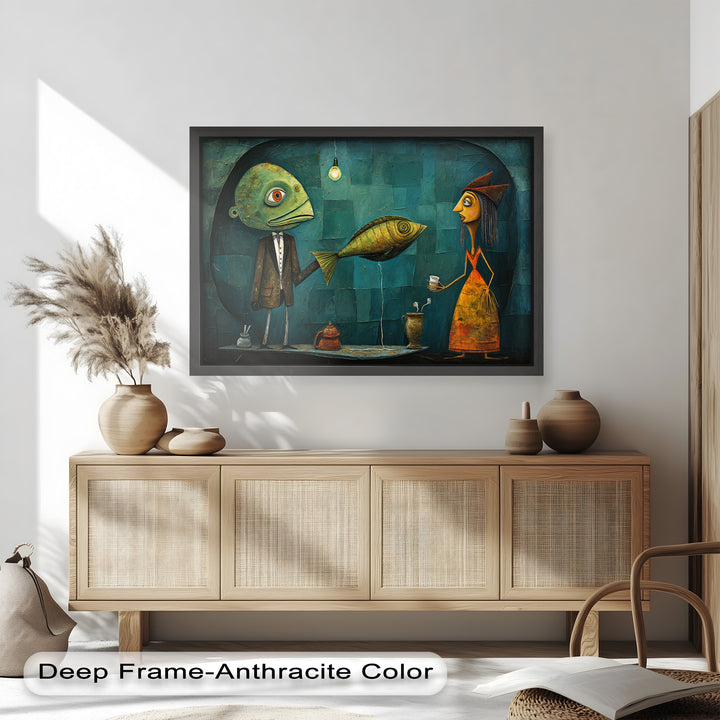 The Offering – Surreal Tea Exchange Picasso Oil Painting